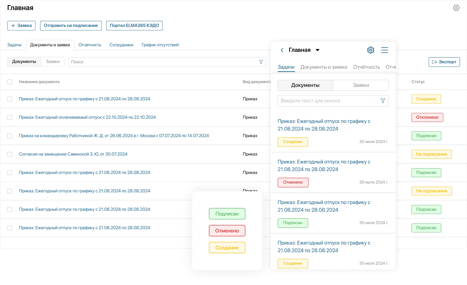 Рабочее место специалиста по кадрам