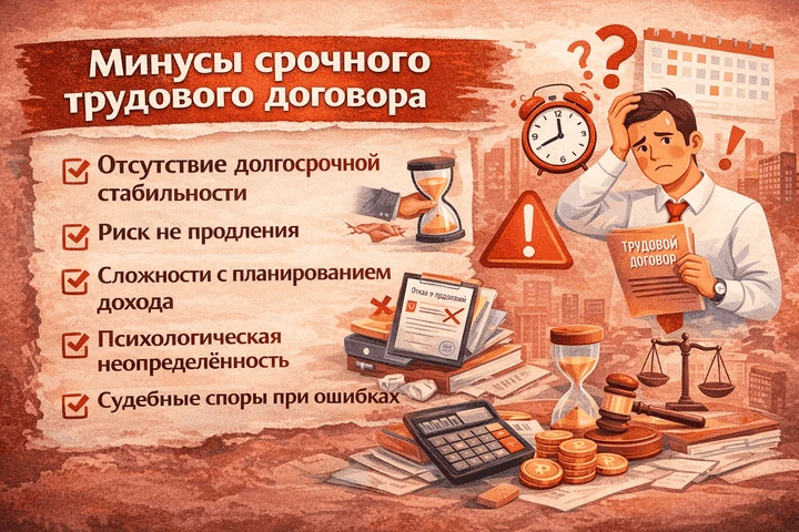 Срочный трудовой договор: минусы
