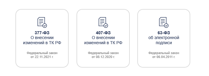 Правовая основа для перехода на КЭДО